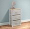 Sorbus Dresser with 3 Drawers - Bedside Furniture & Accent End Table Chest for Home, Bedroom Accessories, Office, College Dorm, Steel Frame, Wood Top, Fabric Drawers